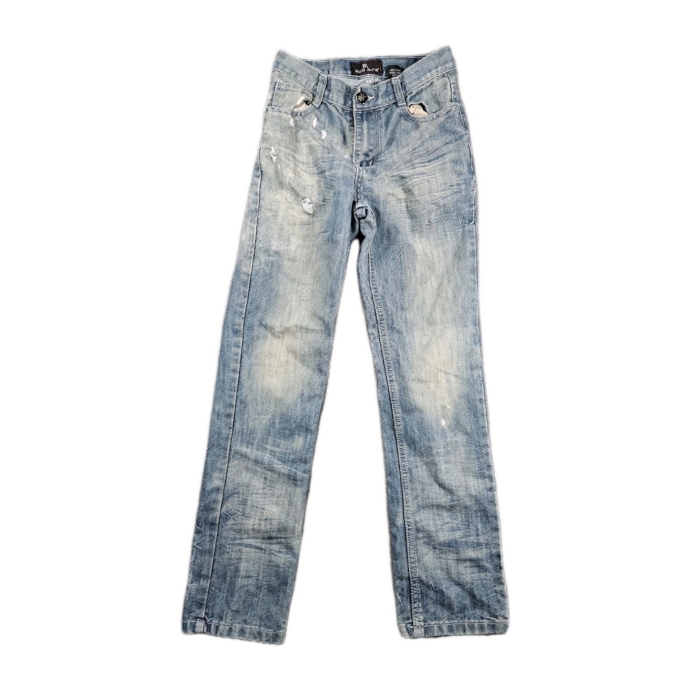 Red Ape Youth Jeans 12 (25x27) Blue Distressed Straight Urban Skater